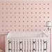 2inchx100 Pieces DIY Heart Wall Decal Vinyl Sticker for Baby Kids Children Boy Girl Bedroom Decor Removable Nursery Decoration (Matte Gold)