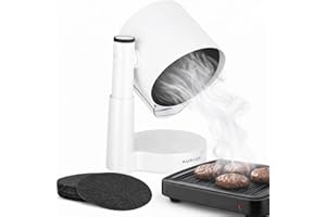 AURVOX Portable Range Hood – Ductless Kitchen Exhaust Fan with Activated Carbon Filter, Adjustable Height, Low-Noise Smoke Control for Apartments & Indoor BBQ