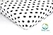 Premium Black & White Fitted Crib Sheet Set (2 Pack) | 100% Jersey Cotton | Certified No Harmful Chemicals | Trendy Black and White Polka Dot + XO Designs | Infant Baby Crib Sheets for Boys and Girls