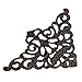 RDEXP 5.5x5.5cm Iron Metal Ornate Decorative Corner Shelf Brackets Right Angle Parts Set of 40 Bronze