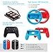 Accessories Kit Bundle for Nintendo Switch, OIVO 12 in 1 Accessory Kit, Controller Charging Dock, Carry Case, Playstand, Dockable Case, Joy-Con Grips and Wheels, Game Card Case, Cover Cases, Capsthumb 4
