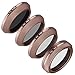 Neewer 4 Pieces Filter Kit for the DJI X4S Camera (Inspire 2), Includes: CPL, ND4, ND8 and ND16 Filter, Made of Optical Glass, Aluminum Alloy Frame (Gold)