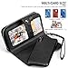 iPhone X Case, iPhone X Wallet Case, Pasonomi Magnetic Detachable Removable Wallet Zipper PU Leather Folio Flip Carrying Case with Strap and Credit Card Slot for iPhone X/iPhone 10 5.8