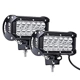 Epistar LED Light Bar ANNT 2 PCS Work Lights 7 inch 36w Flood Fog Lamps Truck barlight Off Road Driving Light for Chevy GMC Ford Pickup Vehicles, Dodge Ram, Jeep, Boat, Toyota, UTV Truck SUV Yamaha