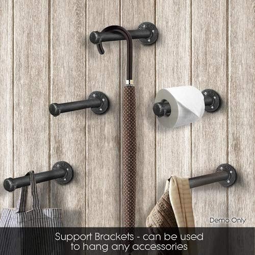Diwhy Industrial Pipe Shelf Brackets for Your DIY Wall Shelf/Shelves Ladder Bookshelf (4pcs of 6" 10‘’) （10‘’）
