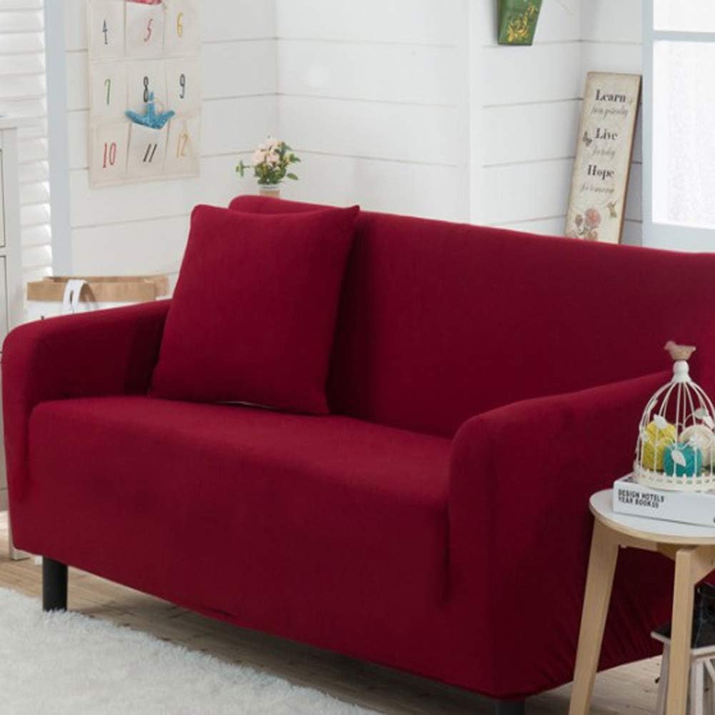 HOMRanger Solid Color Stretch Sofa Cover,tight Wrap Antislip Couch