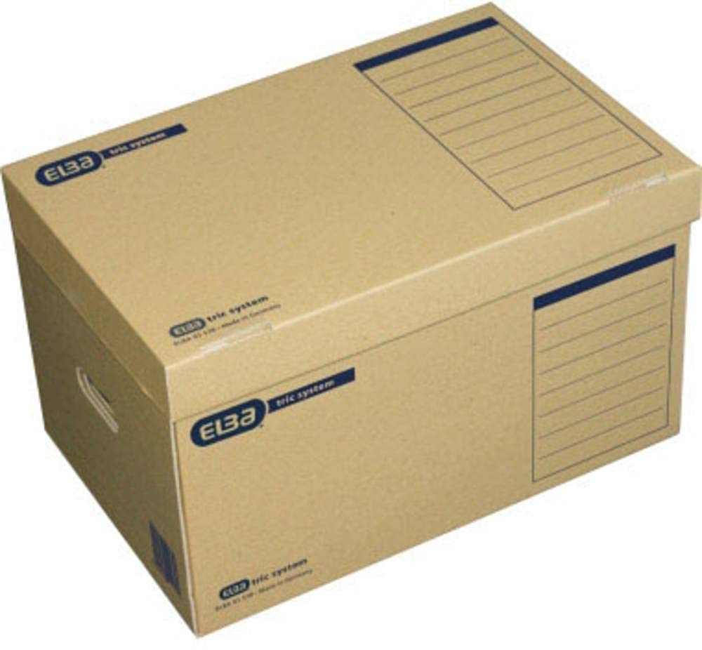 Elba Tric System 100421143 Storage Box with Hinged Lid Natural Brown