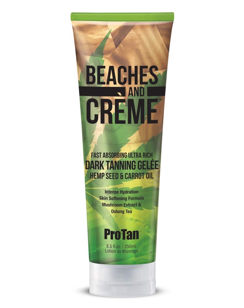 ProTan Beaches & Creme Fast Absorbing Ultra Rich Dark Tanning Gelee with Hemp Seed & Carrot Oil 250ml