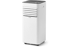 TURBRO Finnmark 10,000 BTU Portable Air Conditioner, Dehumidifier and Fan, 3-in-1 Floor AC Unit for Rooms up to 400 Sq Ft, Sl