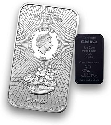 Silver bar Coin Bars COOK ISLAND - prefreshed with Certificate, 4260578490931