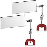 Copkim 2 Pcs Inspection Mirrors Magnetic Base 4 x 2 Inch 360&deg; Adjustable | Rectangular, Dual Joints, For Mechanics Automotive Repair Welding Inspection, Hard to Reach Tight Spaces