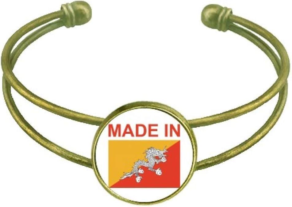 Made In Bhutan Country Love Bracelet Bangle Retro Open Cuff