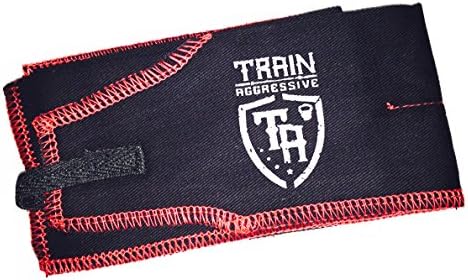 Train Aggressive Superior Quality Crossfit Olympic Weightlifting and Powerlifting Wrist Wraps for Men and Women - One Size Fits All (Pair)