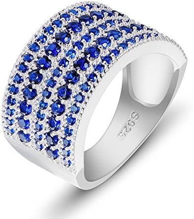 ANGG Cubic Zirconia Simulated Diamond Vintage 925 Sterling Silver Ring