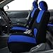 FH Group FB050115 Flat Cloth Seat Covers (Blue) Full Set – Universal Fit for Cars Trucks & SUVs