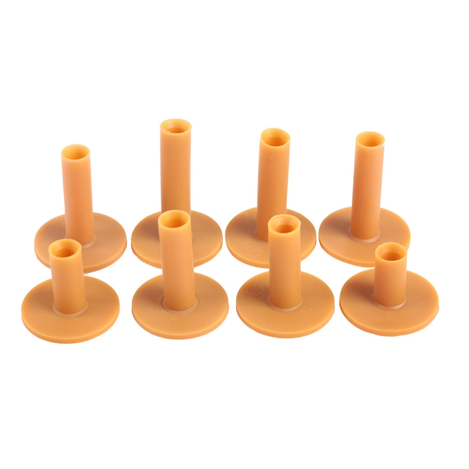 Yosoo Health Gear 8 Piece Rubber Tees, Driving Range Rubber Tees with Different Size, Unbreakable Tees Base for Putting Driving Hitting Swing Training