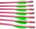 GPP® 28 Inch Pink Fiberglass Archery Target Arrows - Practice Arrows or Youth Arrows for Recurve Bow,12 PK