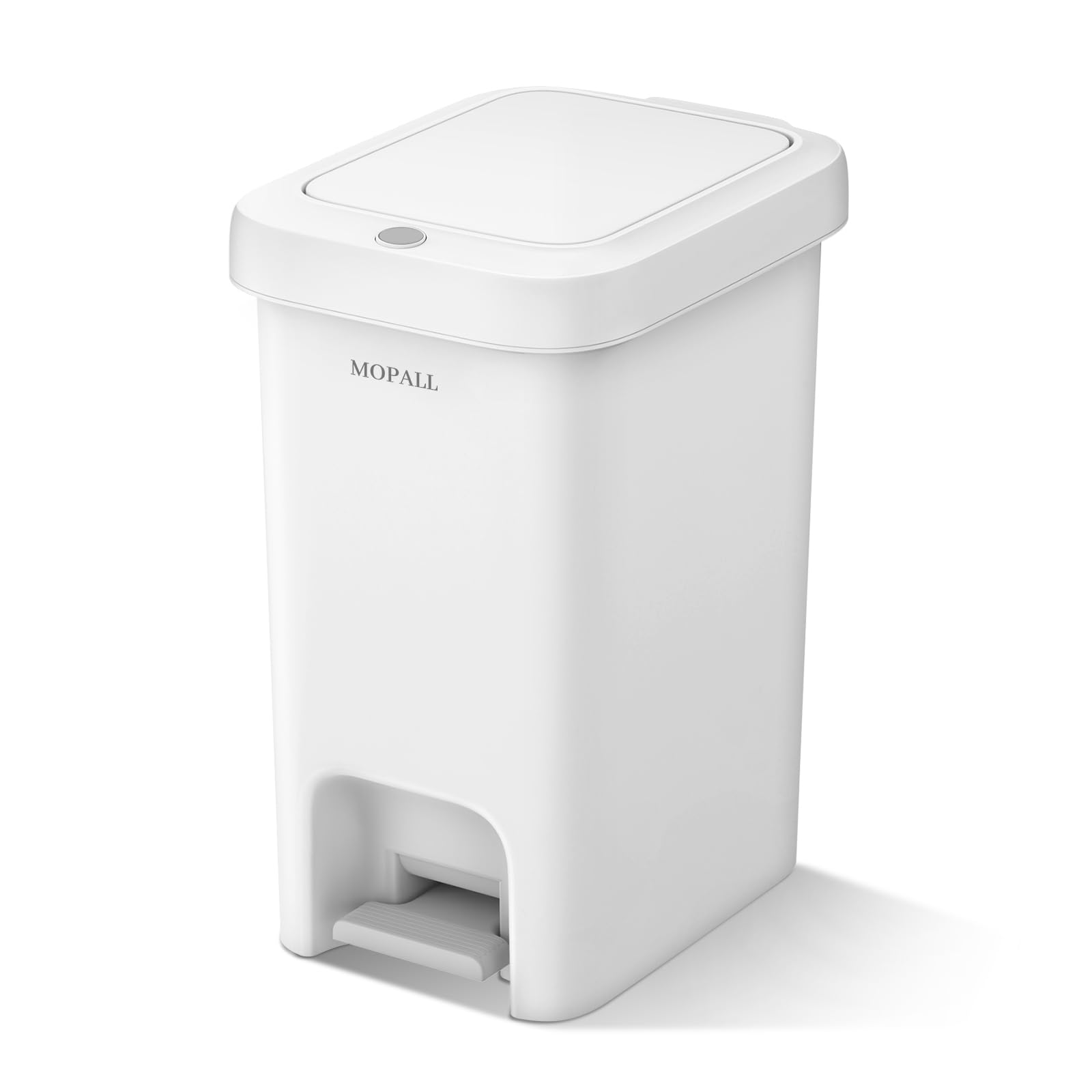 MOPALL Small Bathroom Trash Can with Lid Soft Close, Garbage Can with Press Top Lid & Foot Pedal, Step Trash Can Waste Basket Trash Bin for Toilet, Office, Bedroom, RV, Kitchen, Living Room 8.3 Gallon