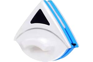 Magnetic Window Cleaner, Double Side Glass Wiper with Triangle Design Washing Brush Tools to Both Inside and Outside