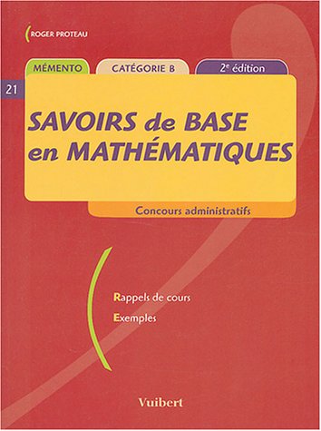 Savoirs de base en mathématiques