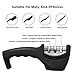 Knife Sharpener,Besiva 3 Stage Professional Kitchen Knife Sharpening System for Straight Tungsten Diamond Ceramic and Serrated Knives (Black)