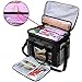 Teamoy Knitting Bag With Divider and Cover, Portable Yarn Storage Organizer for Crochet Accessories and Knitting Needles,Ideal for Knitting Enthusiasts, Black