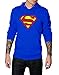 Decrum Mens Blue Smallville Superman Logo Hoodie - Mens Blue Hoodie | Superman, XL