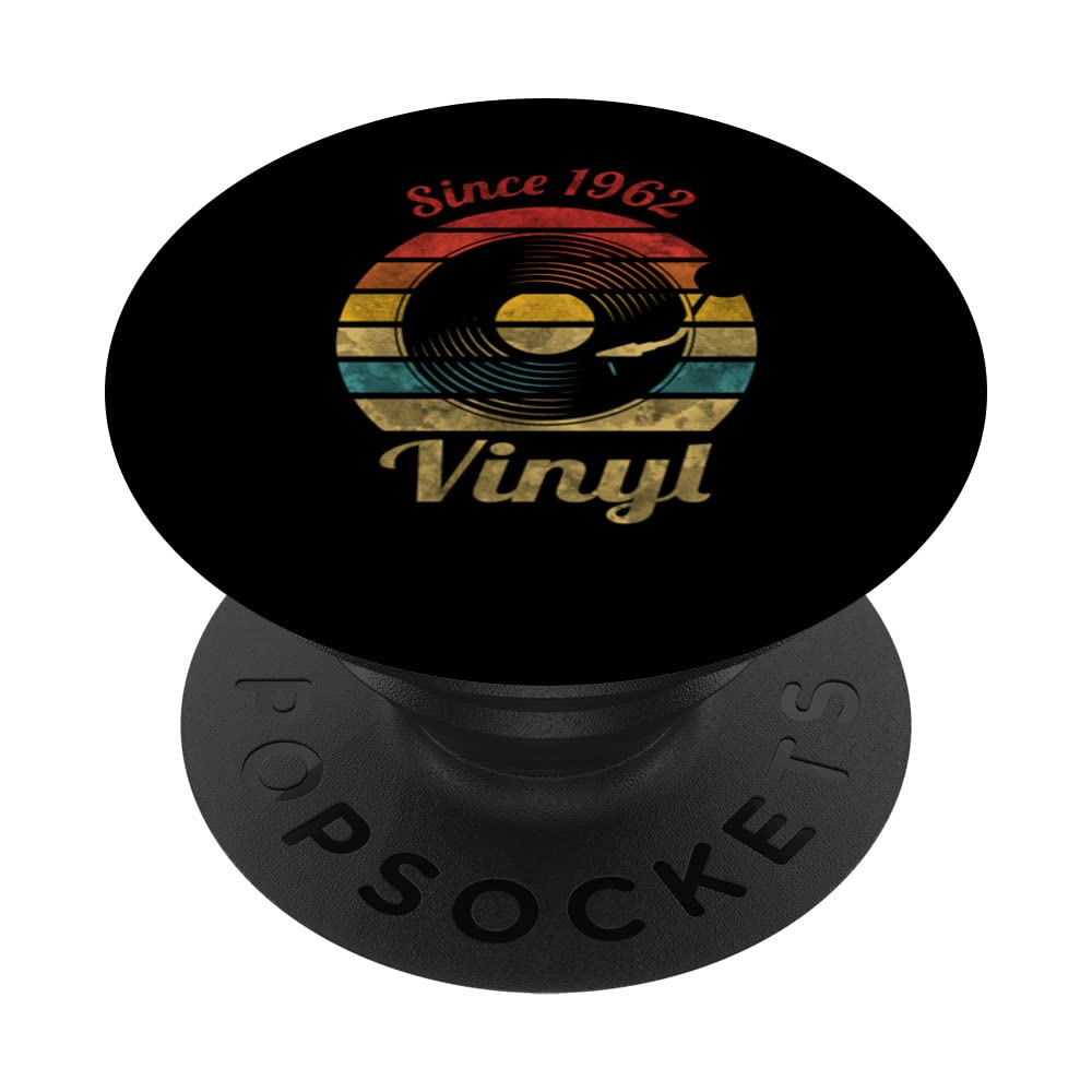 Since 1962 Vinyl Retro Record Vintage Music PopSockets Swappable PopGrip