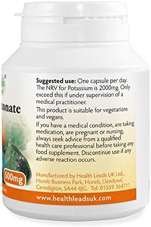 Potassium Gluconate 500mg x 90 Capsules (100% Additive Free Supplements), 90 count (Pack of 1) - Image 4