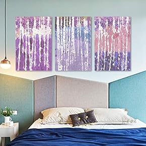 3 Panel Canvas Wall Art Silver Birch Pictures Home Wall Decorations for Bedroom Living Room Paintings Canvas Prints Framed - 16"x24" x 3 Panels