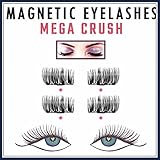 MegaCrush False Magnetic Eyelashes Premium Selection | Magic 3D Fake Lashes Extension, Eyelashes with Magnets, No Glue | Natural Look & Handmade & Ultra Soft | Cruelty Free One Two Cosmetics