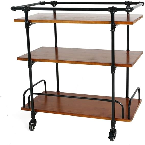 WXJHA Estante del Vino Carro con Ruedas de Almacenamiento, Estilo