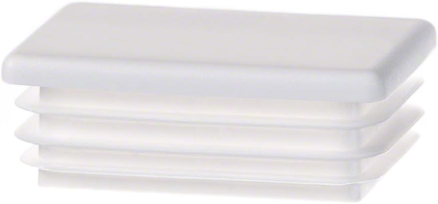 10 pcs. Rectangular tubing end Cap 30x20 mm (1,18x0,79 inch) White Plastic tubing end caps Plugs
