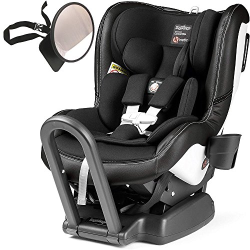 Peg Perego – Primo Viaggio Convertible Car Seat Kinetic Licorice with Backseat Mirror