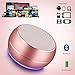 Portable Bluetooth Speakers-Lenrue Mini Wireless Outdoor Rechargeable Speakers with LED,Built-in-Mic,Handsfree Call,AUX Line,TF Card,HD Stereo Sound and Bass for Iphone Ipad Android Phone Rose Gold