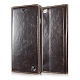 Iphone 6s Plus Case, Luxury Wallet Magnetic Flip Cover Leather Case for Iphone 6s Plus (Brown)