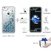 Maxdara Case for iPhone 6S 6 Glitter Case Tempered Glass Screen Protector Liquid Floating Bling Sparkle Luxury Shockproof Bumper Pretty Girls Children Case for iPhone 6 6s 7 8 4.7 inches (Blue)