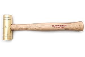 GEARWRENCH Brass Hammer with Hickory Handle, 2 lb. - 81-112G