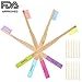 Natural Bamboo Toothbrush BPA Soft Bristles biodegradable environmental ecofriendly Natural Dental Care for family Pack of 4 in compostable Color.