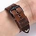 Carty Oil Wax Leather Strap Smart Watchband Compatible with Apple Watch Band Iwatch Bands 38mm Mens Series 3/2/1 Retro Brown
