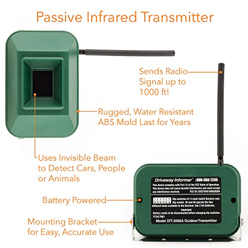Driveway-Informer-Wireless-Driveway-Alarm-USA-Made-Driveway-Alarm-Long-Range-1000-Transmitter-Receiver-Included-In-Kit-Driveway-Alarm-Sensor-Detects-Vehicles-People-Ideal-for-Home-Business