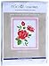 eGoodn Cross Stitch Stamped Kit Pre-Printed Pattern Amorous Roses, 11ct Aida Fabric Size 14.6 inches by 17.3 inches for Embroidery Needlework Art Crafts Lovers, No Frame