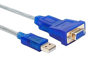 DTECH 3 Feet USB to RS232 Serial Adapter Cable with Prolific PL2303 Chipset RS-232 DB9 Female Connector to USB 2.0 Cord Compa