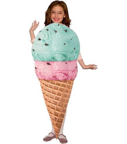 Fun Costumes Kid's Ice Cream Cone Sandwich Board Costume | Food & Dessert Cosplay Outfit