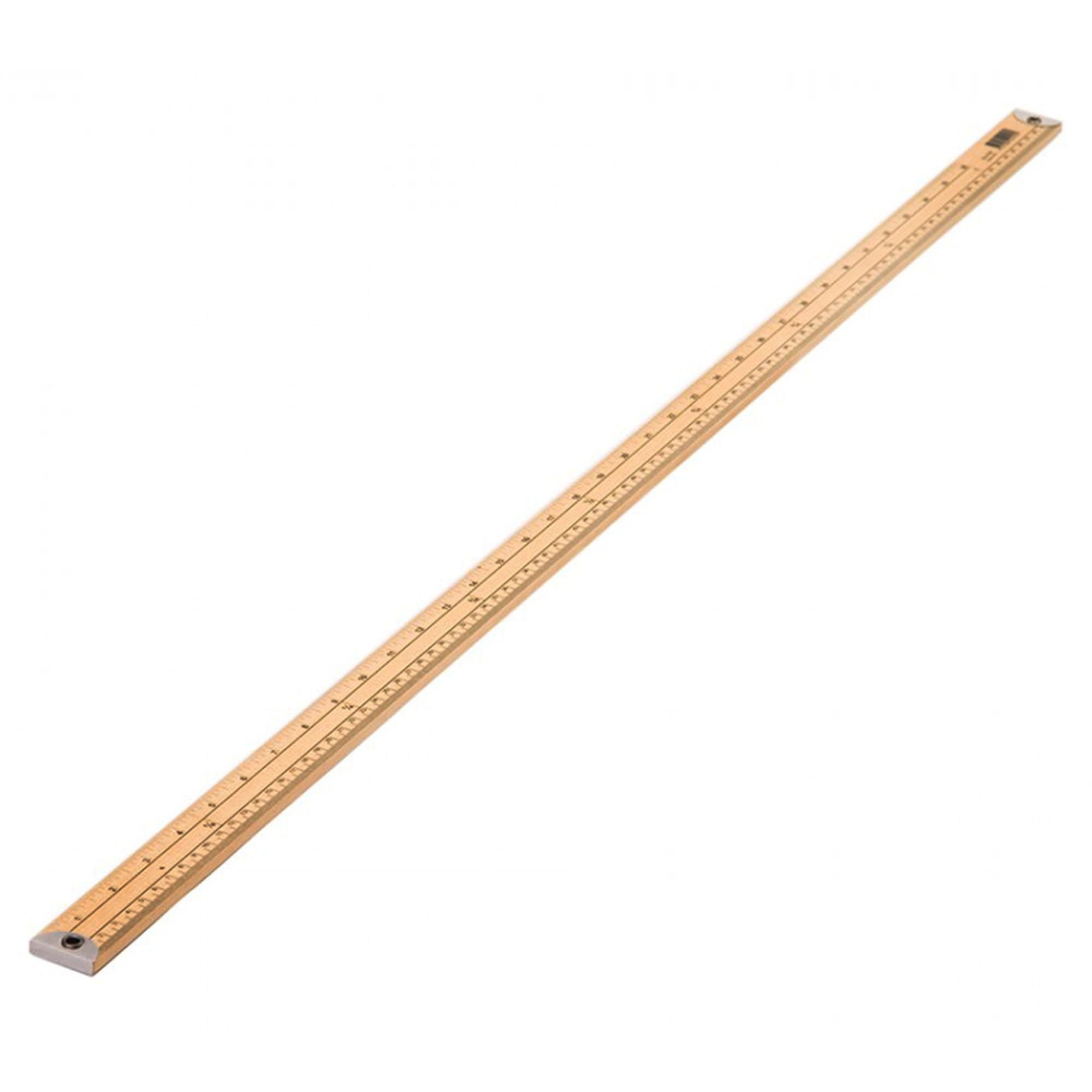 Sew Easy Wooden Metre Stick – Quilting & Patchwork Rule for Applique Sewing, Transparent Acrylic Non-Slip, Metric & Imperial