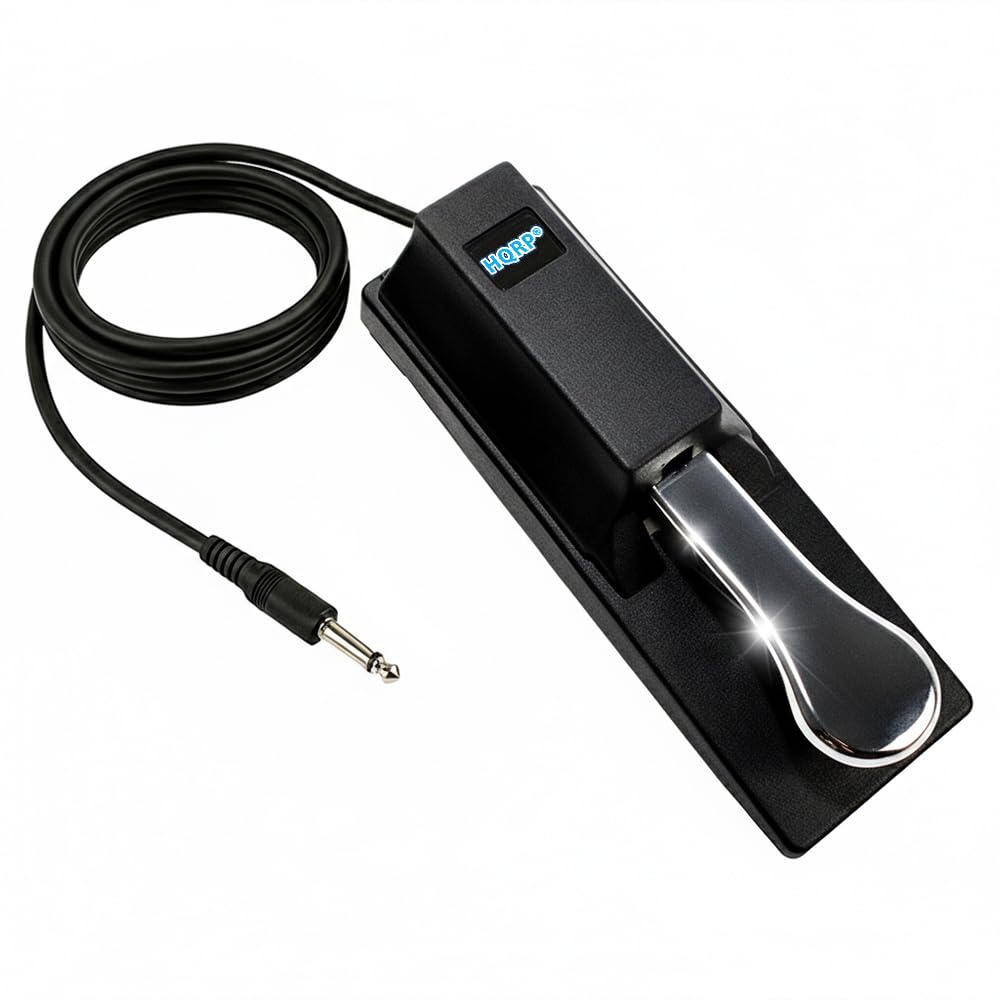 HQRP Foot Switch for Yamaha NP-30 / YNP-25 / P-140 / P-255 / P-95B / PSR-E333 / PSR-E423 / PSR-S650 / EZ-200 / DGX-200 Music Keyboards