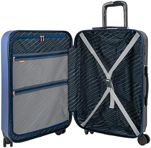 - Valise Grande Taille 23Kg Rigide Spacieuse XL pour Soute Avion Ultra Résistante avec Cadenas à Combinaison Idéale pour Voyages Longs Et Moyens Séjours., Bleu Marine-Anthracite