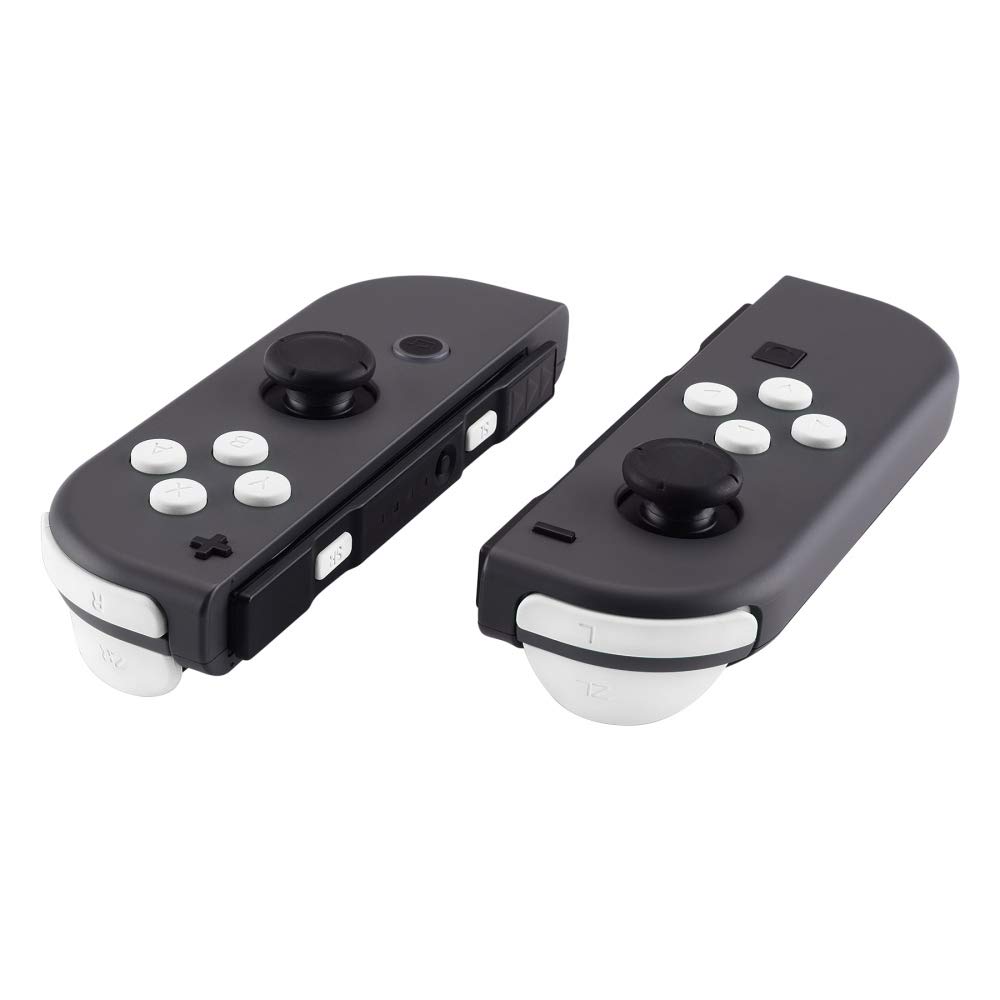 Photo 1 of eXtremeRate DIY Full Set Buttons for Nintendo Switch & Switch OLED, Custom Replacement Buttons for JoyCon, ABXY Direction Keys SR SL L R ZR ZL + - Home Capture Trigger Buttons Springs - White
