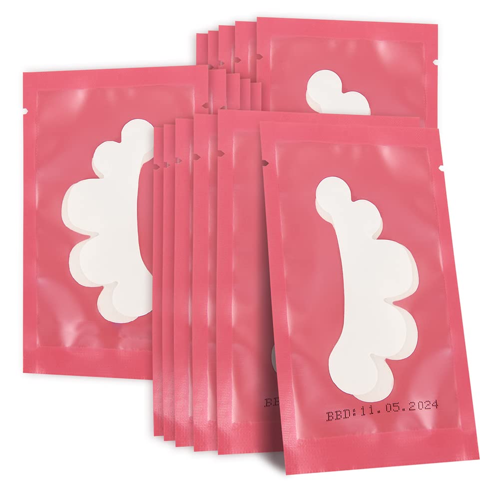 50Pairs Eyelash Extension Pads Under Eye Gel Pads Lash Pads Lint Patches Under Eye Patches Eye Pads for Eyelash Extensions (Flower-Rose Red) — image 1