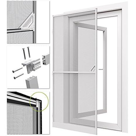 Insektenschutz Türgitter Fliegengitter Mückengitter proLINE 100 x 215 cm weiß ALU Rahmen -easy life - individuell kürzbar - w